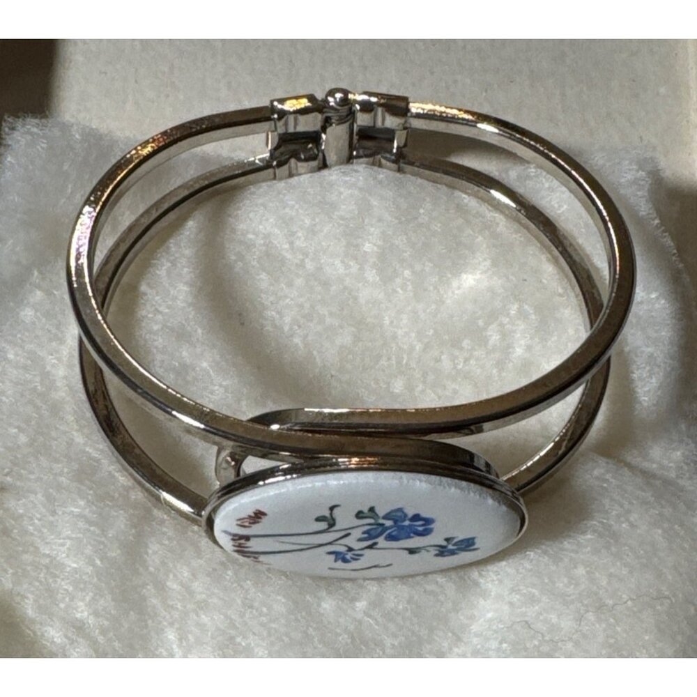 Hand Painted Mei Shuen China Jewelry Spring Hinge Bracelet Gatlinburg Tennessee - Picture 3 of 7